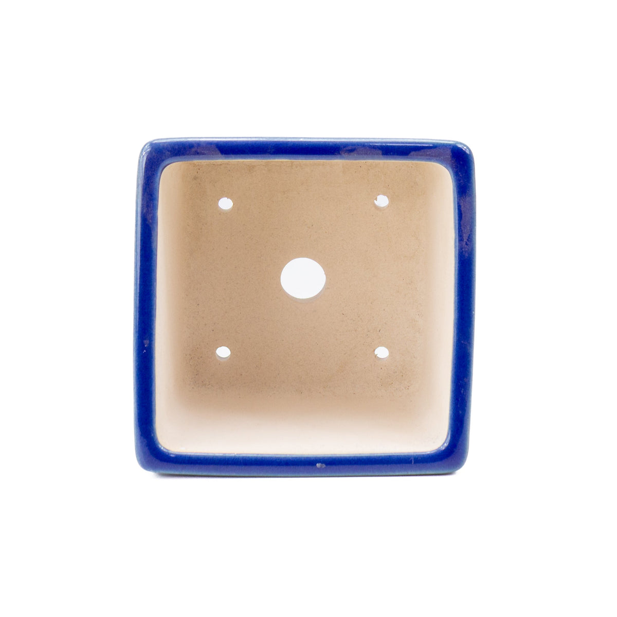 Vaso per bonsai blu semi-cascata quadrato 14 cm, altezza 12 cm
