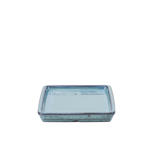 Sottovaso per bonsai blu rettangolare 23 cm