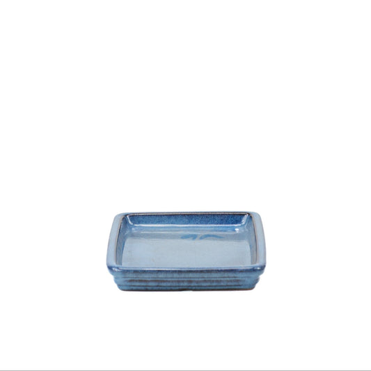 Sottovaso per bonsai rettangolare blu 18 cm