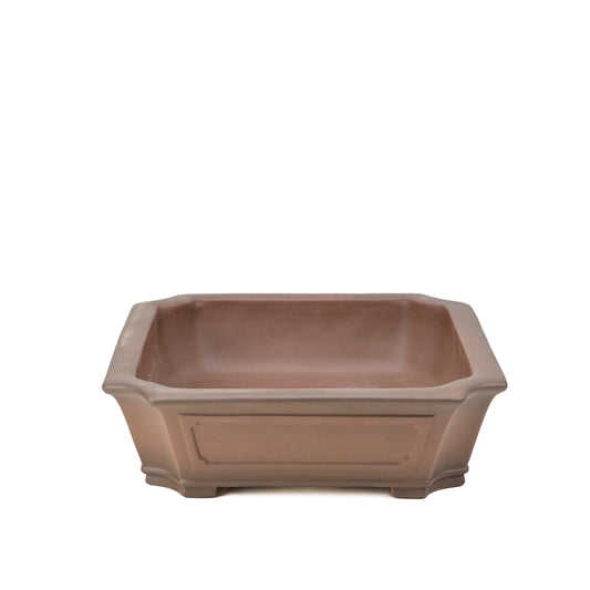 Vaso bonsai Yixing non smaltato rettangolare 34cm