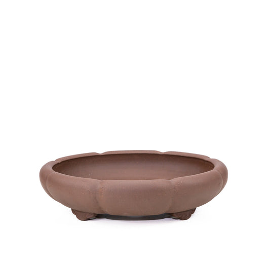 Bonsai pot ongeglazuurd chrysanten rond 30cm