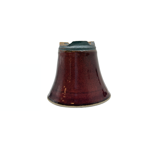 Vaso per bonsai a cascata rosso con macchie nere René Lecocq 12cm