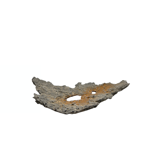 Lastra per bonsai grigio chiaro con accenti arancioni 19 cm