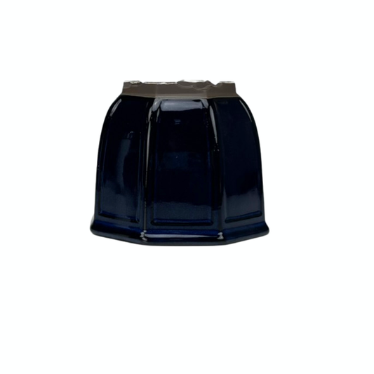 Vaso per bonsai ottagonale a cascata blu scuro 12 cm