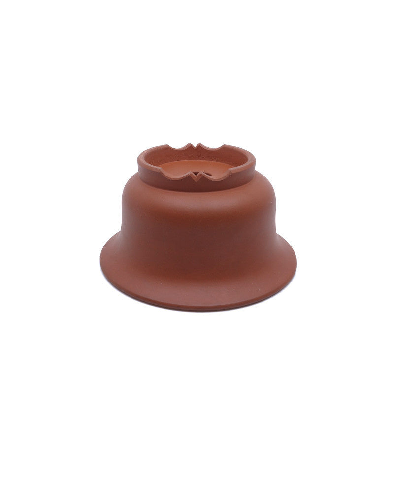 Bonsai pot Yixing semi-cascade ongeglazuurd rond 14cm, hoogte 8cm