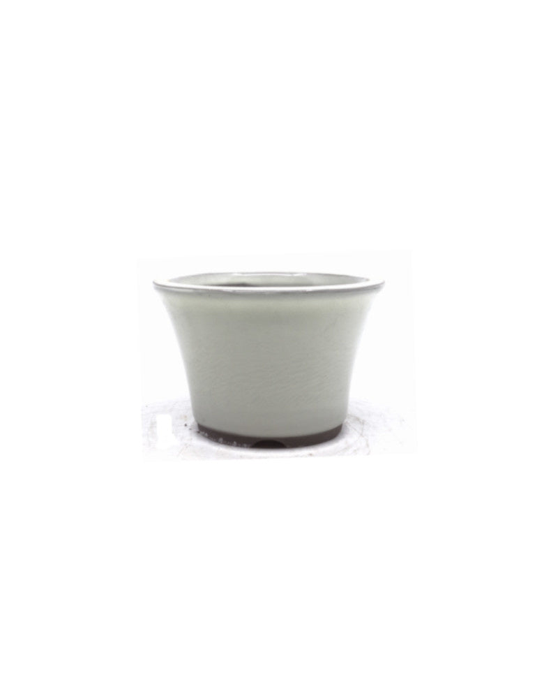 Bonsai pot semi-cascade rond creme 12cm