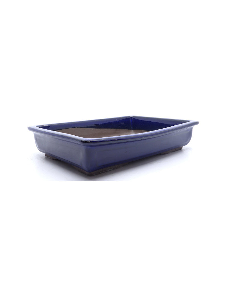 Bonsai pot blauw rechthoekig 27cm