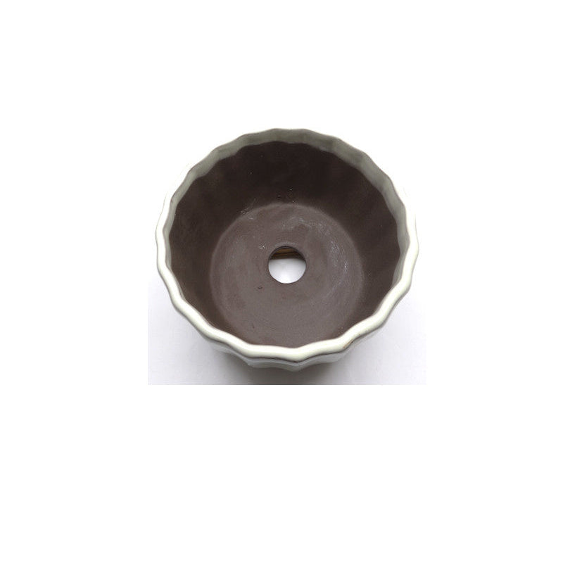 Bonsai pot wit chrysanten 12cm