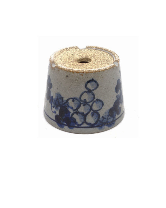 Shohin Bonsai pot handgeschilderd druiven rond 9cm