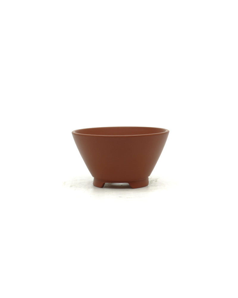 Shohin bonsai pot Yixing ongeglazuurd rond 9cm