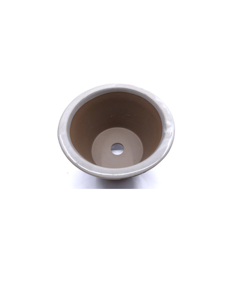 Bonsai pot Kutani yaki 'Hanakago' hand geschilderde multi-kleuren pot 12cm