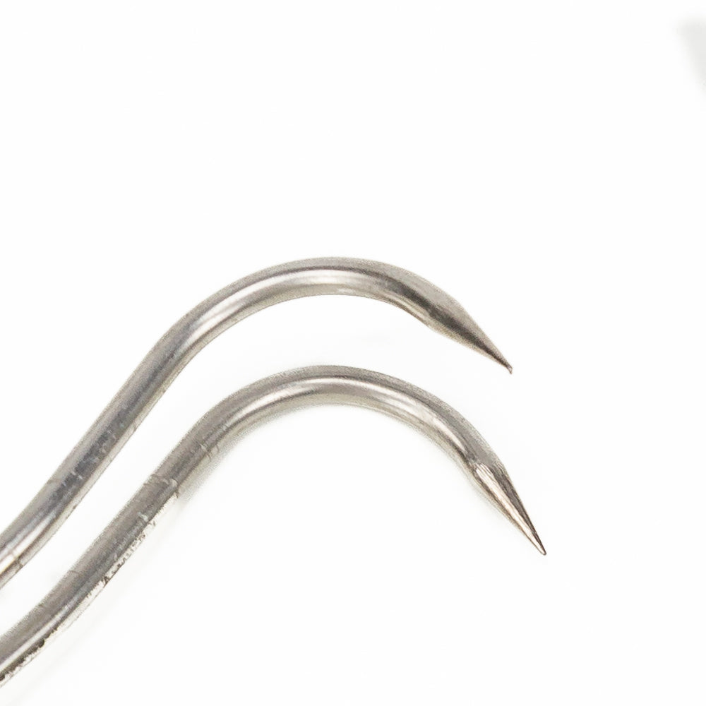 Gancio per radici Bonsai Yagimitsu in acciaio inox a due punte 208 mm