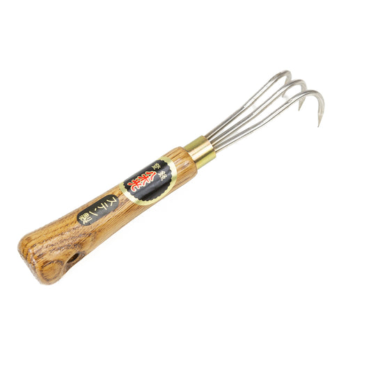 Bonsai wortelhaak met houten handvaat 230 mm
