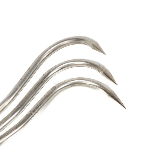 Gancio per radici Bonsai Yagimitsu in acciaio inox a tre punte con manico in legno 208 mm