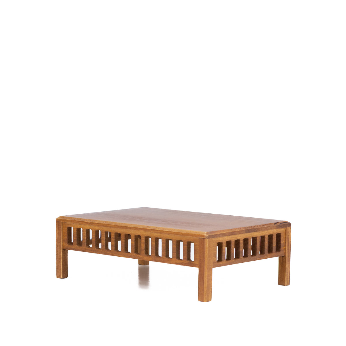 Tavolino per bonsai marrone chiaro, legno con dettagli a listelli 25cm