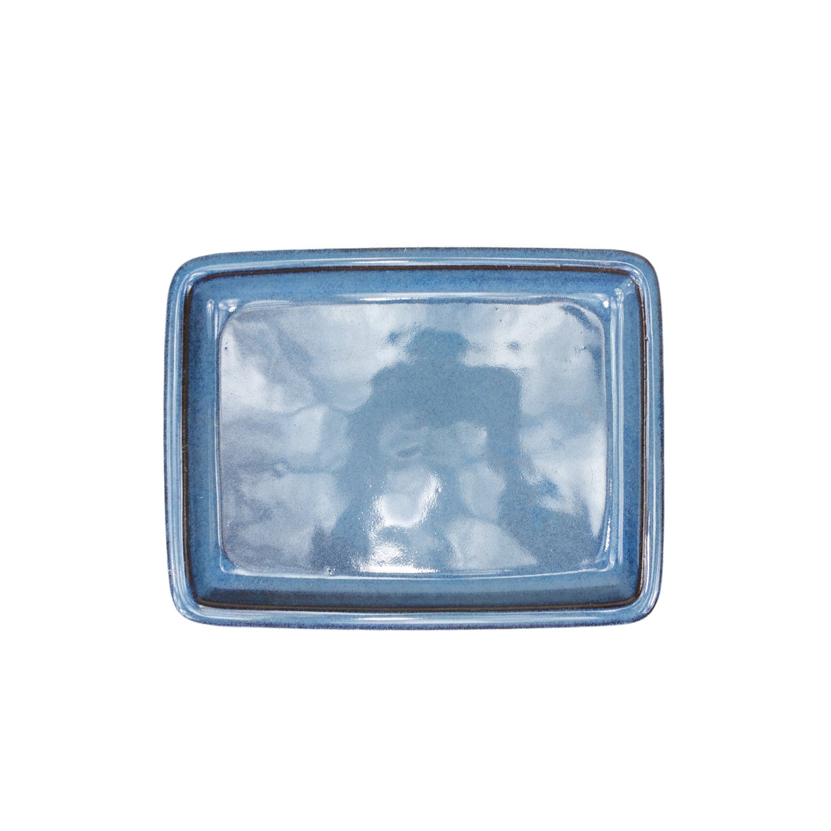 Sottovaso per bonsai rettangolare blu 15cm