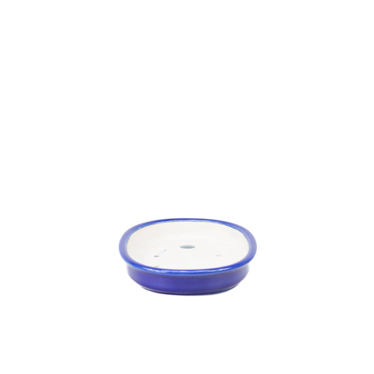 Vaso bonsai Yixing blu ovale 21cm