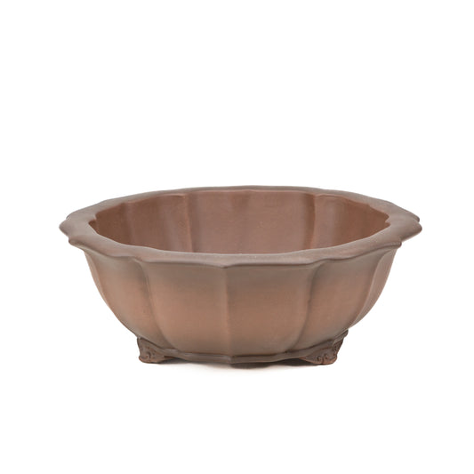 Bonsai Yixing pot ongeglazuurd lotus rond 35cm