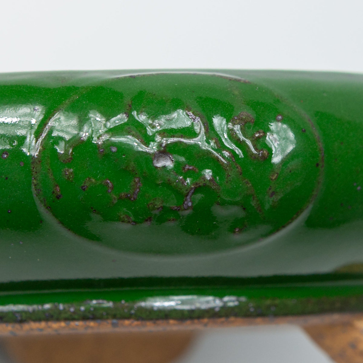 Vaso bonsai Yixing verde scuro rotondo 18 cm