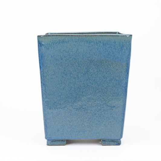 Bonsai pot cascade blauw beige vierkant 25cm, hoogte 30cm