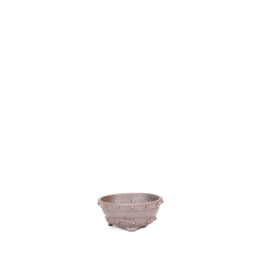 Shohin bonsai pot ongeglazuurd trommel rond 10cm