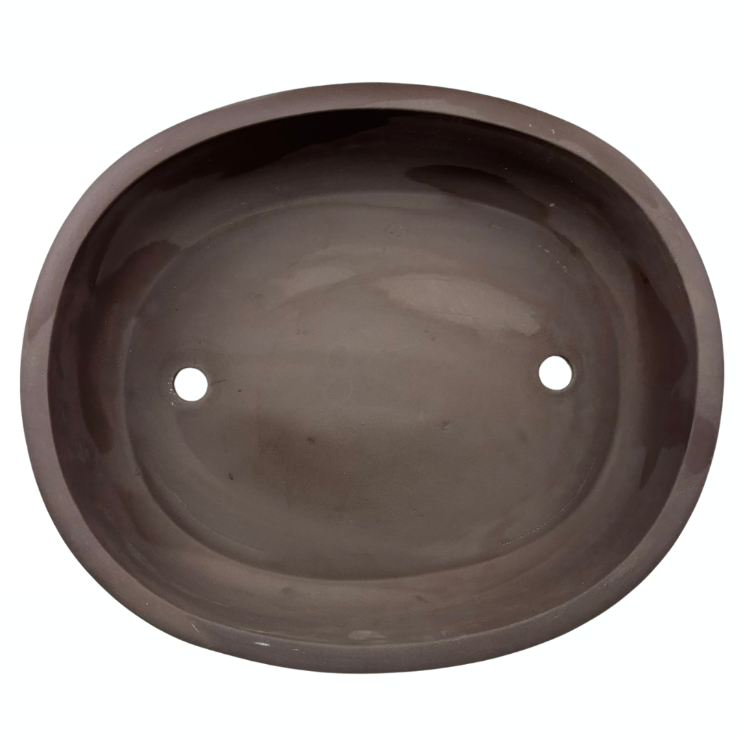 Vaso per bonsai - ovale, non smaltato (41 cm di larghezza)