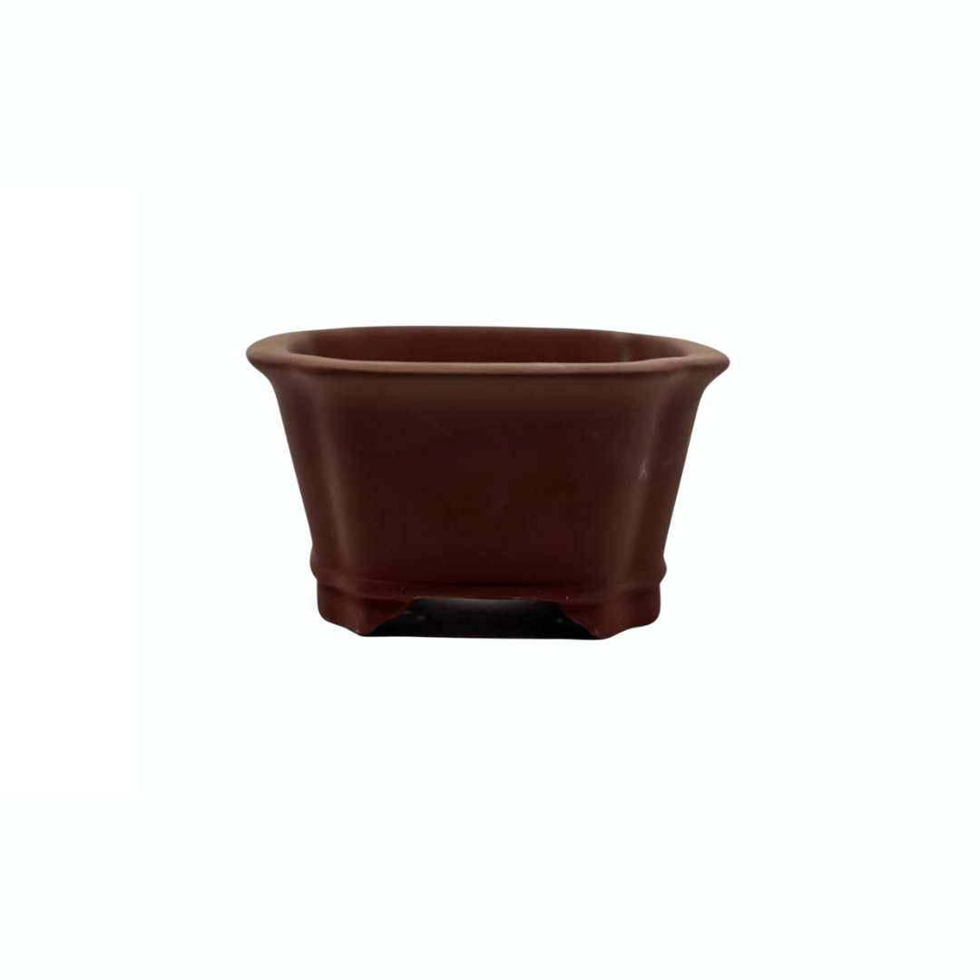 Vaso per bonsai - quadrato, non smaltato (13 cm di larghezza)