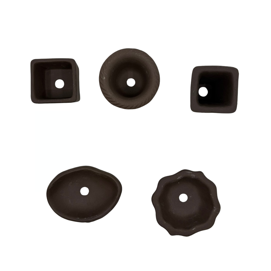Set di 5 vasi Mame non smaltati (larghezza 4-7 cm)