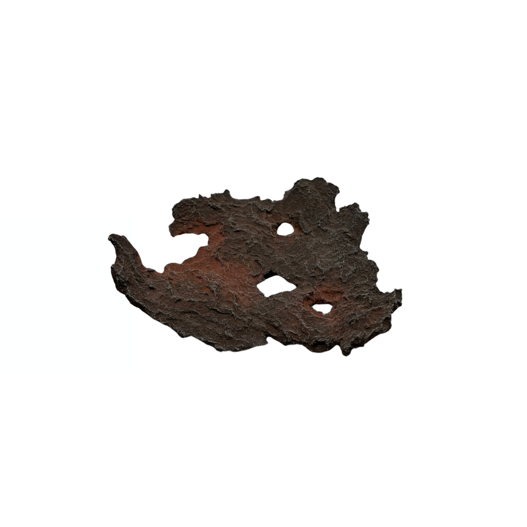 Lastra per bonsai marrone con accenti rossi 18cm