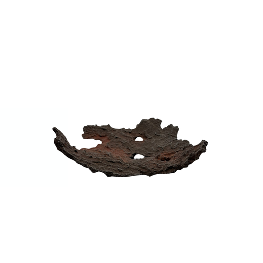 Lastra per bonsai marrone con accenti rossi 18cm