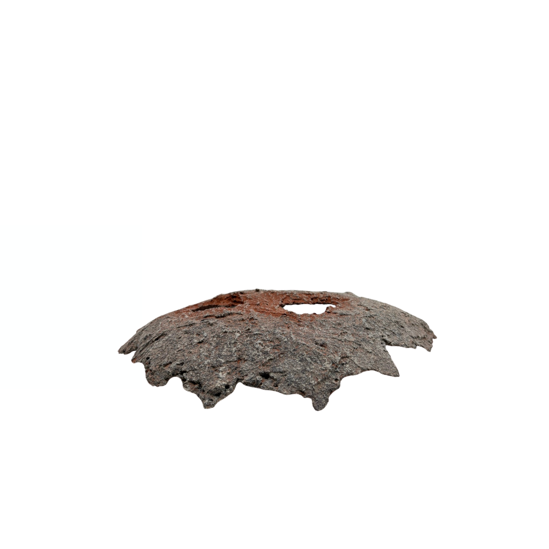 Lastra per bonsai grigio chiaro con accenti rossi 24cm