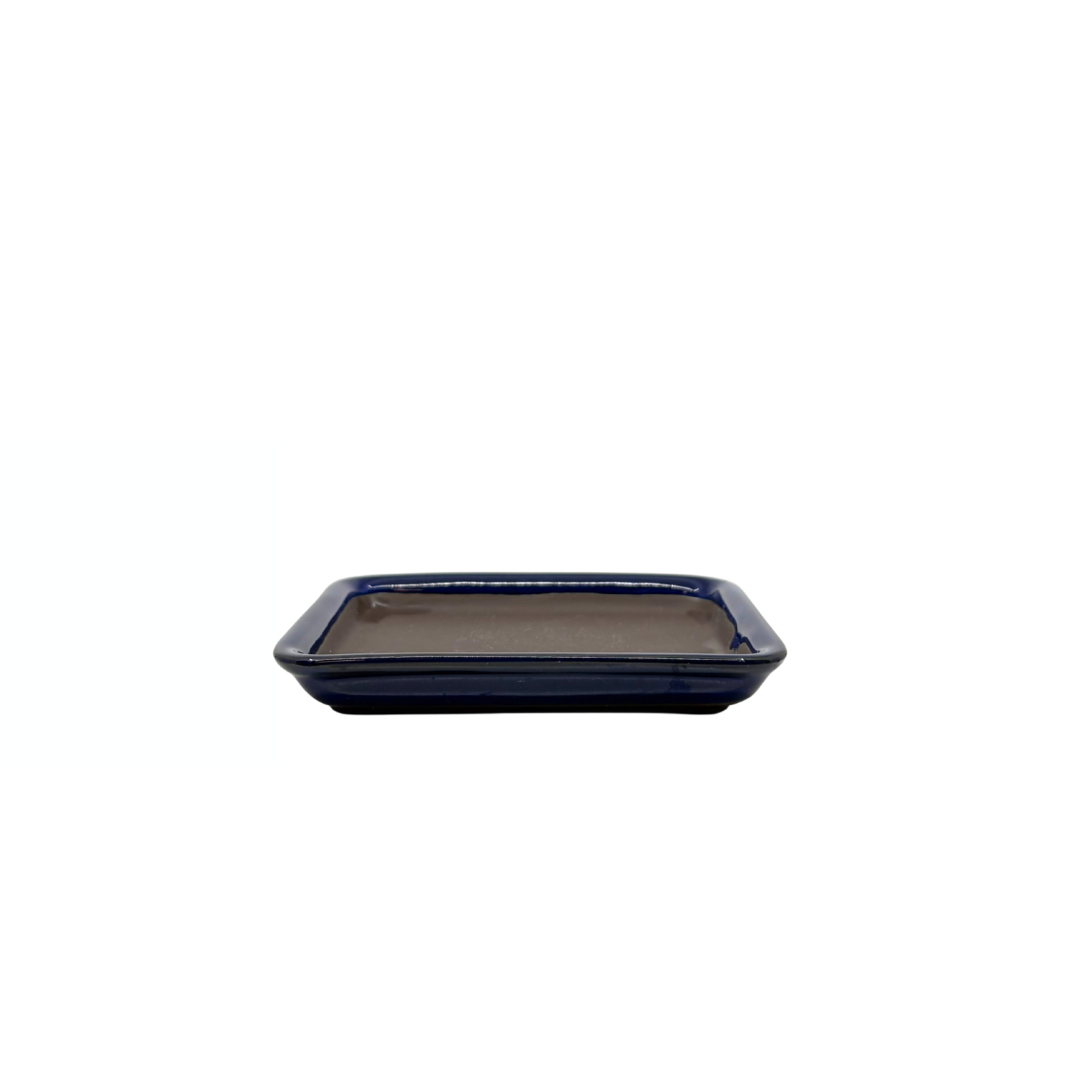 Sottovaso per bonsai rettangolare blu 13 cm