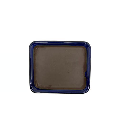 Sottovaso per bonsai rettangolare blu 13 cm