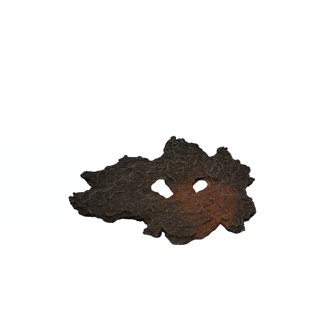 Lastra per bonsai marrone con accenti rossi 17 cm