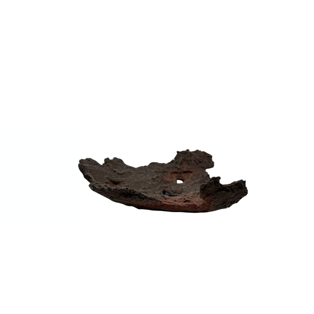 Lastra per bonsai marrone con accenti rossi 18cm