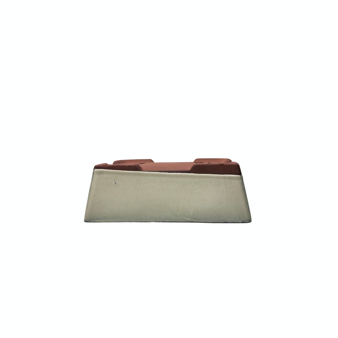 Vaso per bonsai crema rettangolare 15cm - set