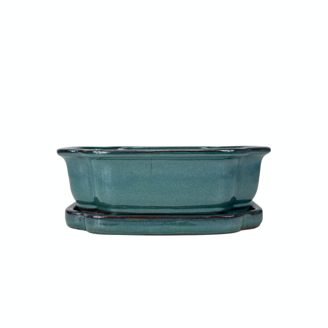 Bonsai pot groen mokko 26cm - set