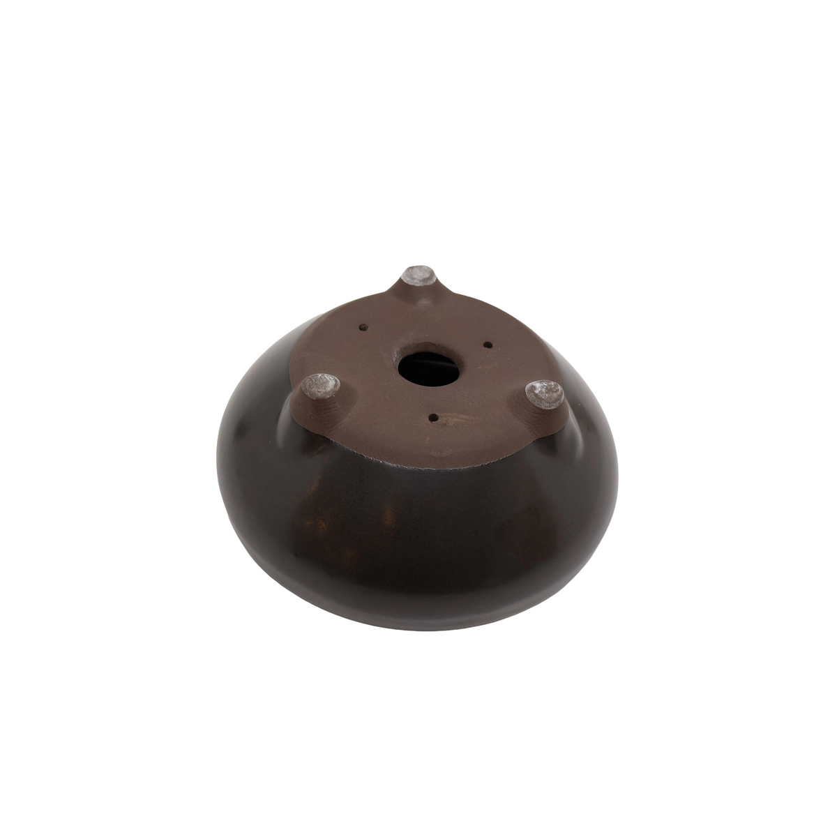Vaso per bonsai rotondo nero opaco 16 cm