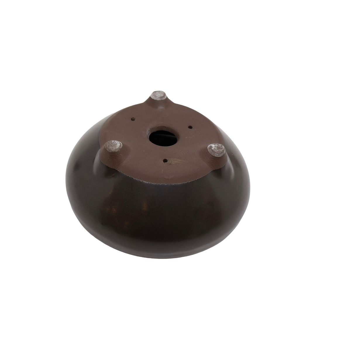Vaso per bonsai nero opaco rotondo 19cm