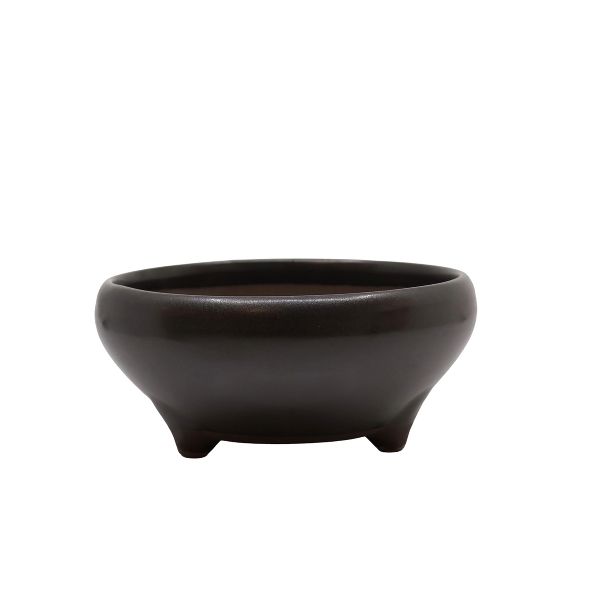 Vaso bonsai tondo nero opaco 24cm