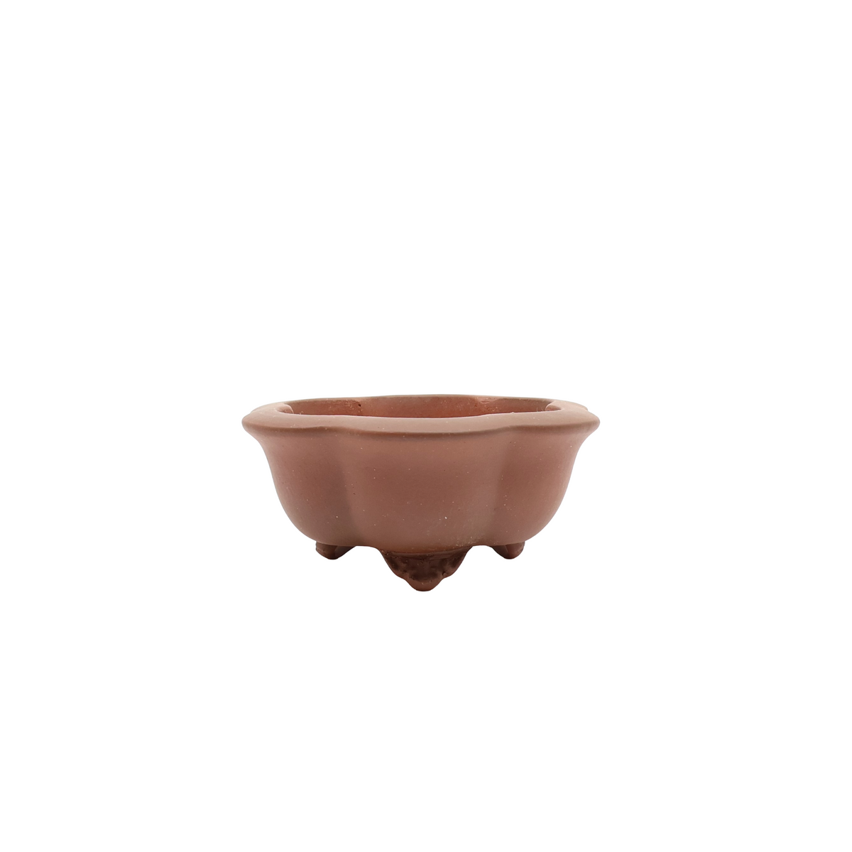 Bonsai pot ongeglazuurd bloem 10cm