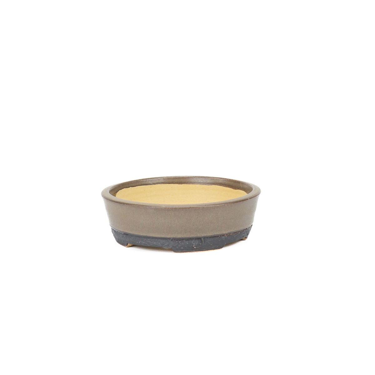 Vaso per bonsai rotondo marrone opaco 11,3 cm