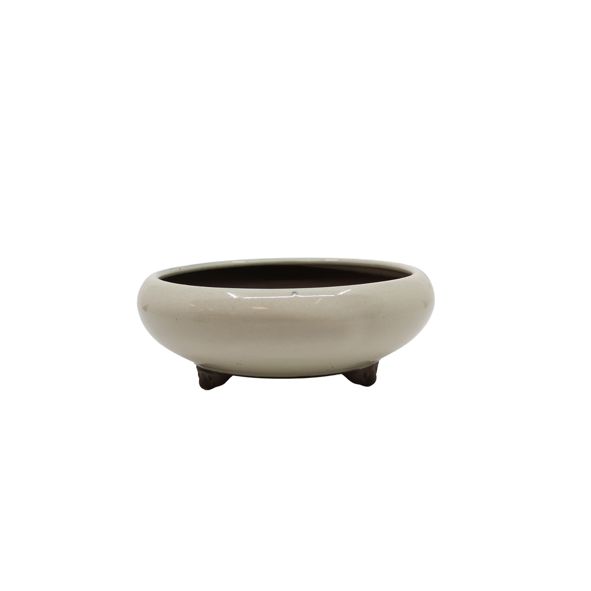 Vaso bonsai crema tondo 16cm