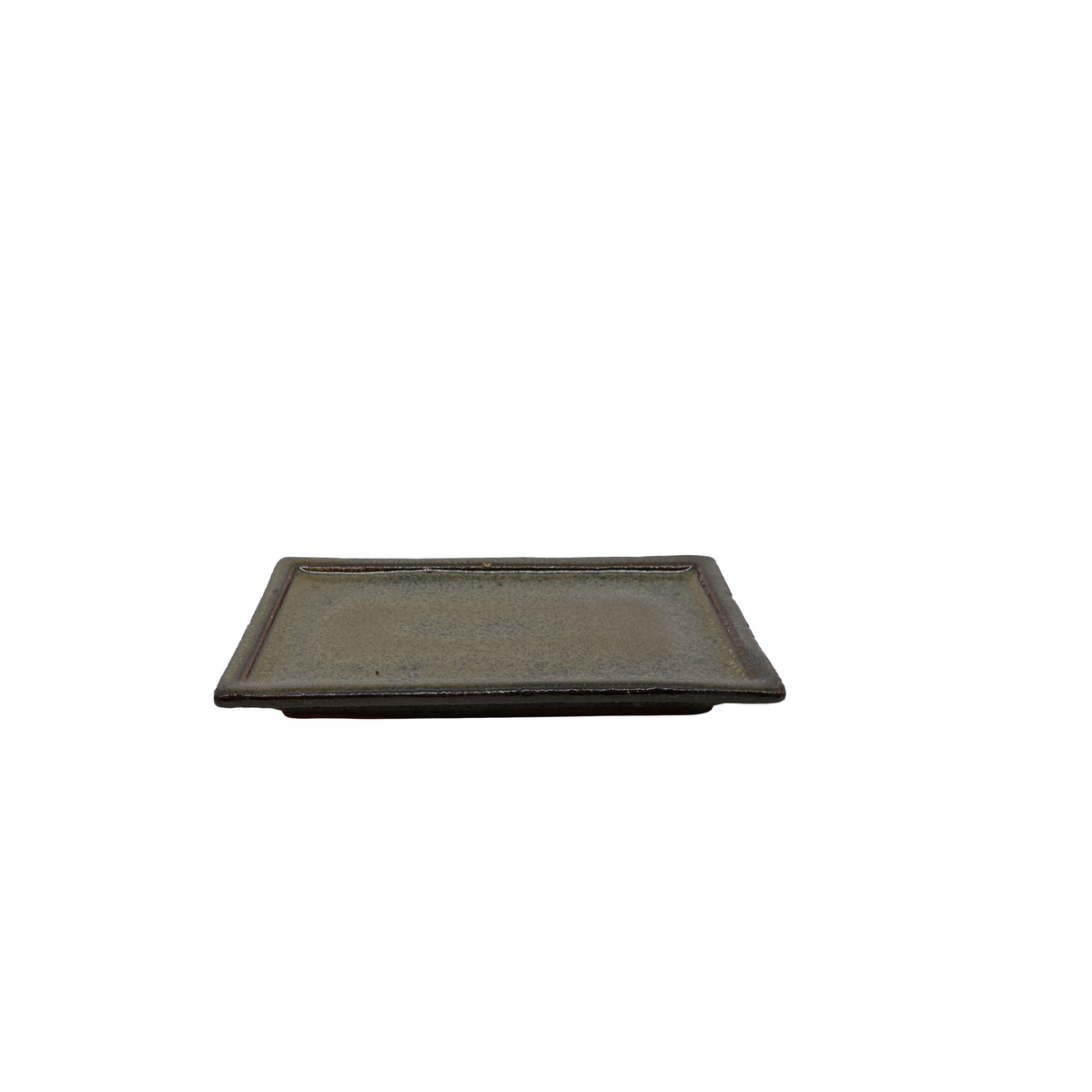 Sottovaso per bonsai rettangolare verde 18 cm