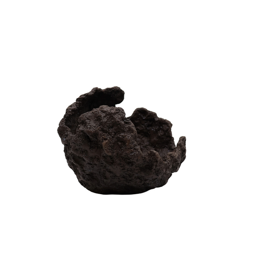 Vaso per bonsai a forma di luna, sferico – fatto a mano 16cm
