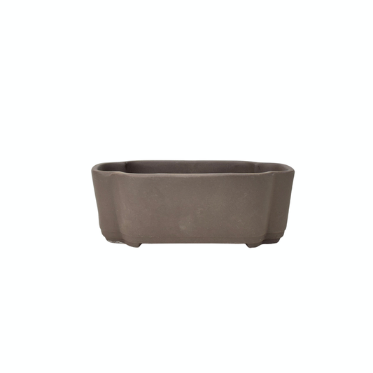 Bonsai pot ongeglazuurd mokko 18cm